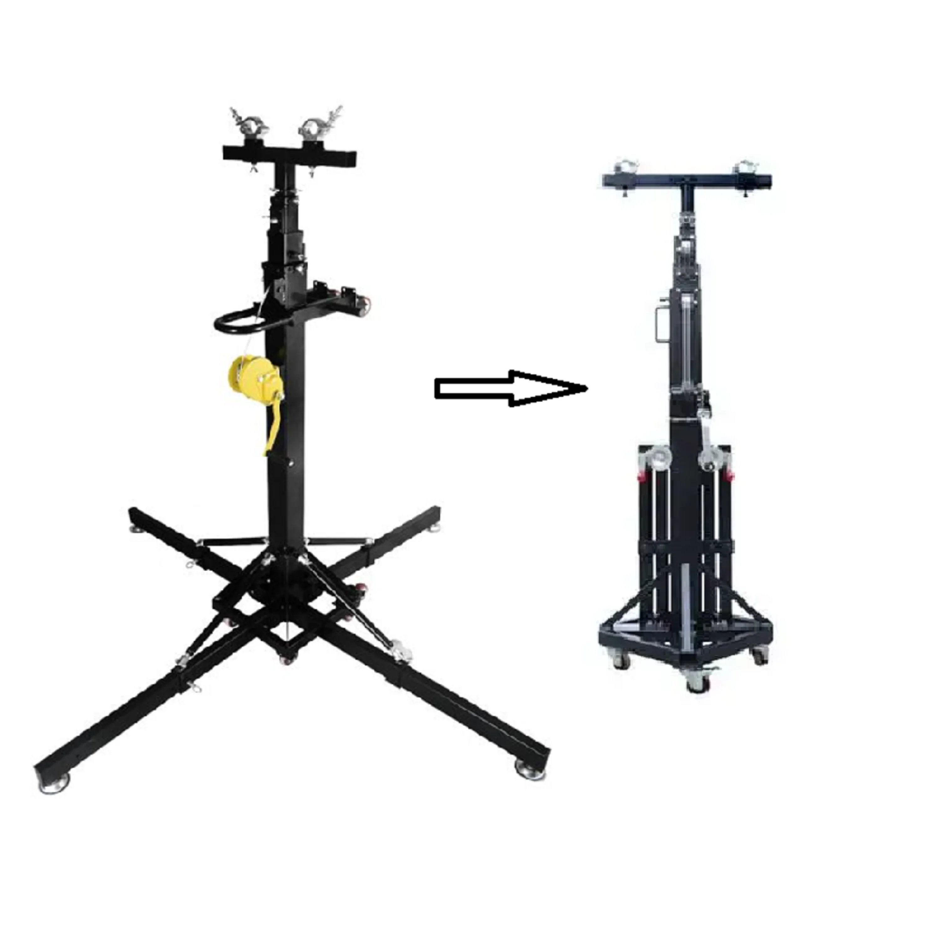 Heavy Duty Adjustable Height Crank Stand Adjustable Lifting Tower For Event Lighting Truss