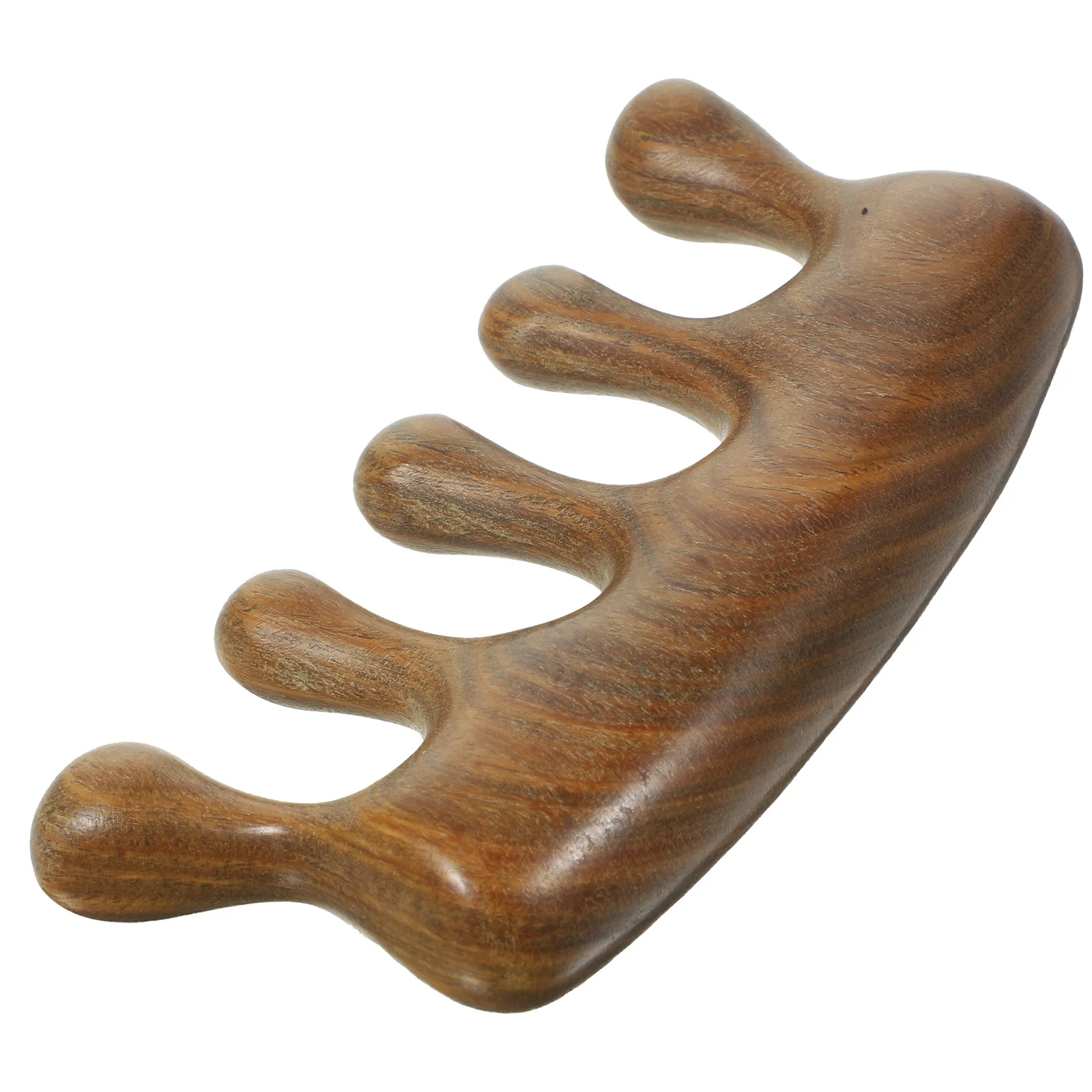 

Natural Sandalwood Wide Tooth Massage Comb Smooth Texture Ergonomic Portable Scalp Massager Hair Detangler No Static