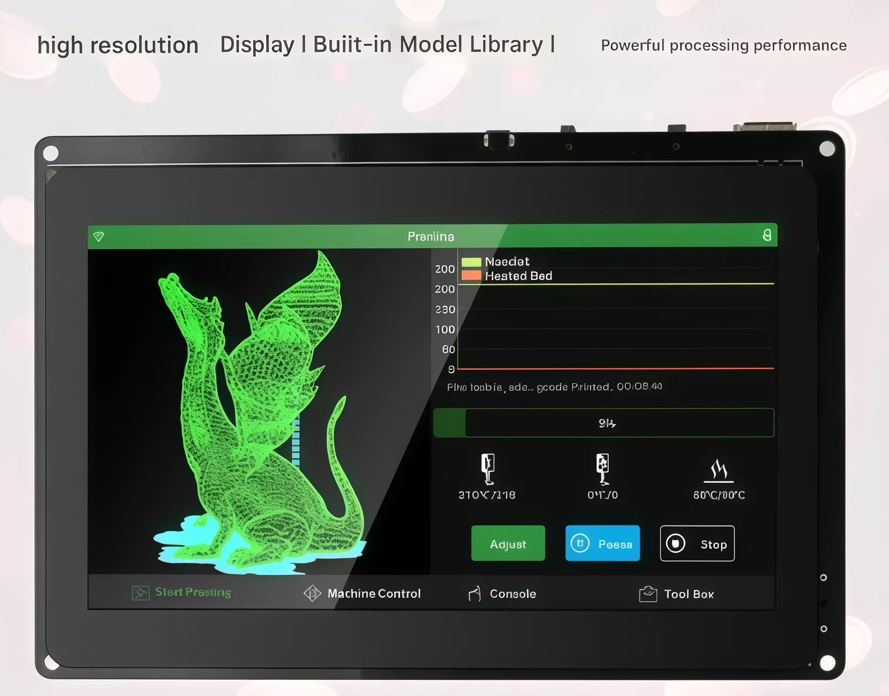 

Планшет Makerbase MKS с 7-дюймовым емкостным экраном, аксессуары для 3D-печати, встроенная библиотека моделей, просмотр моделей