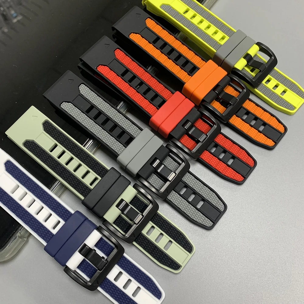 22mm 26mm Silicone Quick Fit Sport Strap For Garmin Fenix E 47mm 8 51mm 7 7X/6 6X/5 5x puls/Epix Pro/Enduro 3/Tactix 8 7PRO Band