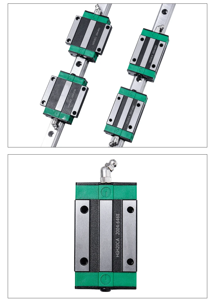 2Pcs HGR20 HGR15 100mm 300mm To 1500mm Square Linear Guide Rail +4pc HGH15CA HGW15CC HGH20CA HGW20CC flang CNC Router Engraving