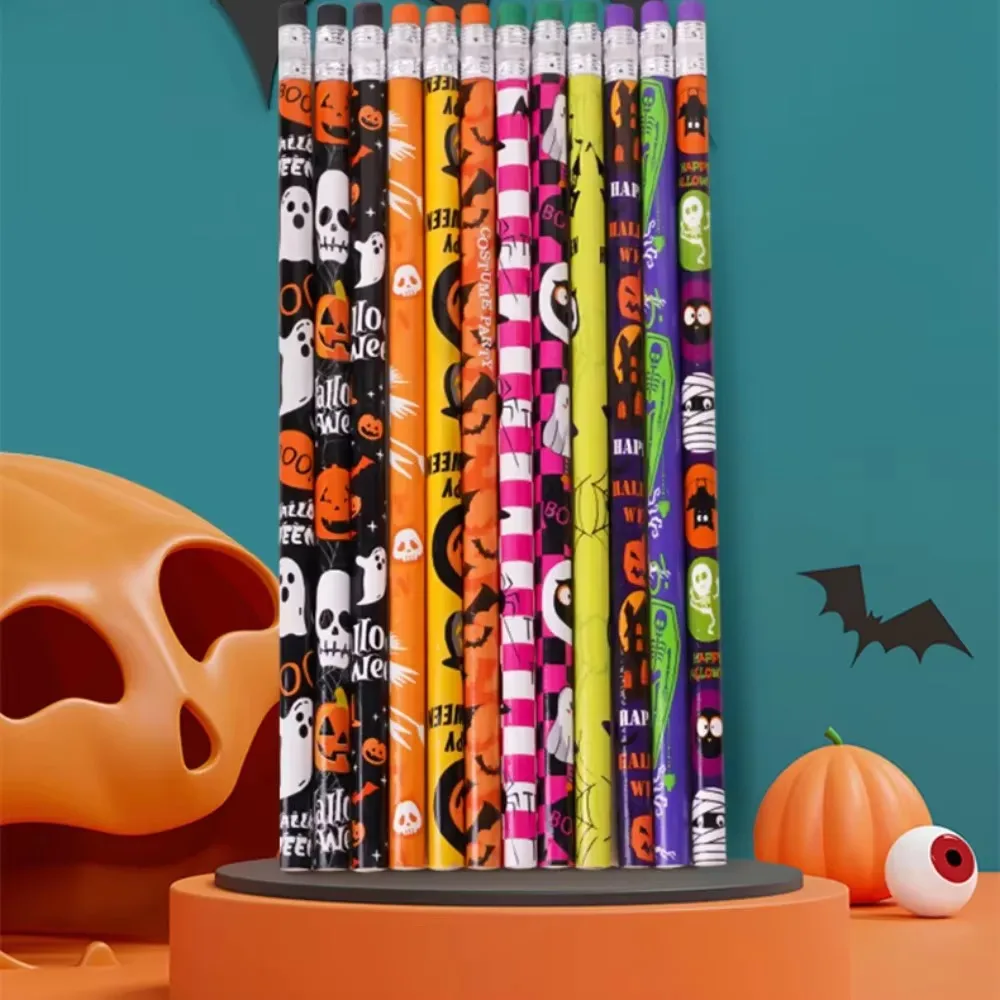 12-48 Halloween cartoon pencils, birthday Halloween carnival party favors gift bags, filling school rewards