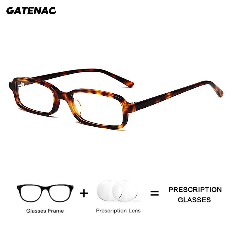 

Винтажные очки Gatenac из ацетата для женщин, квадратные фотохромные очки с защитой от синего света, очки для чтения для мужчин, прогрессивные очки