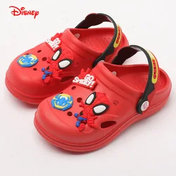 Disney New Fashion children's Summer Hole Slipper Cut Cartoon Spiderman Sandal Kids Beach Shoes Soft Bottom Toddler Home Slipper