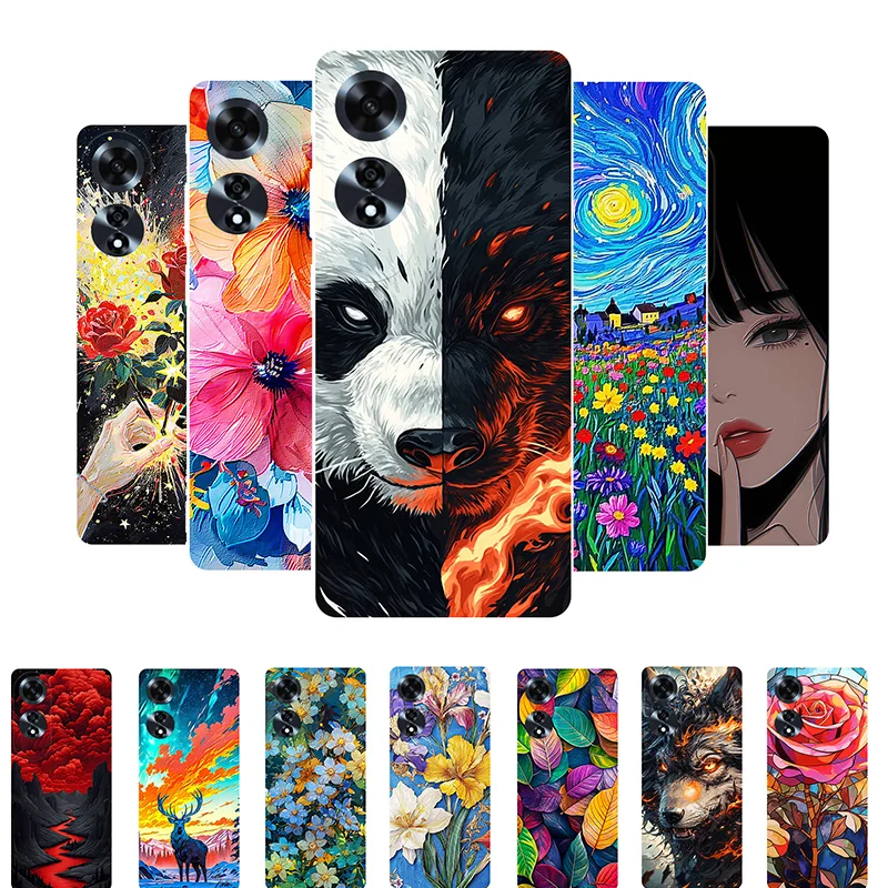 For OPPO A60 4G Phone Case Fashion Soft TPU Silicone Painting Back Cover for OPPO A60 A 60 OPPOA60 CPH2631 Funda Coque