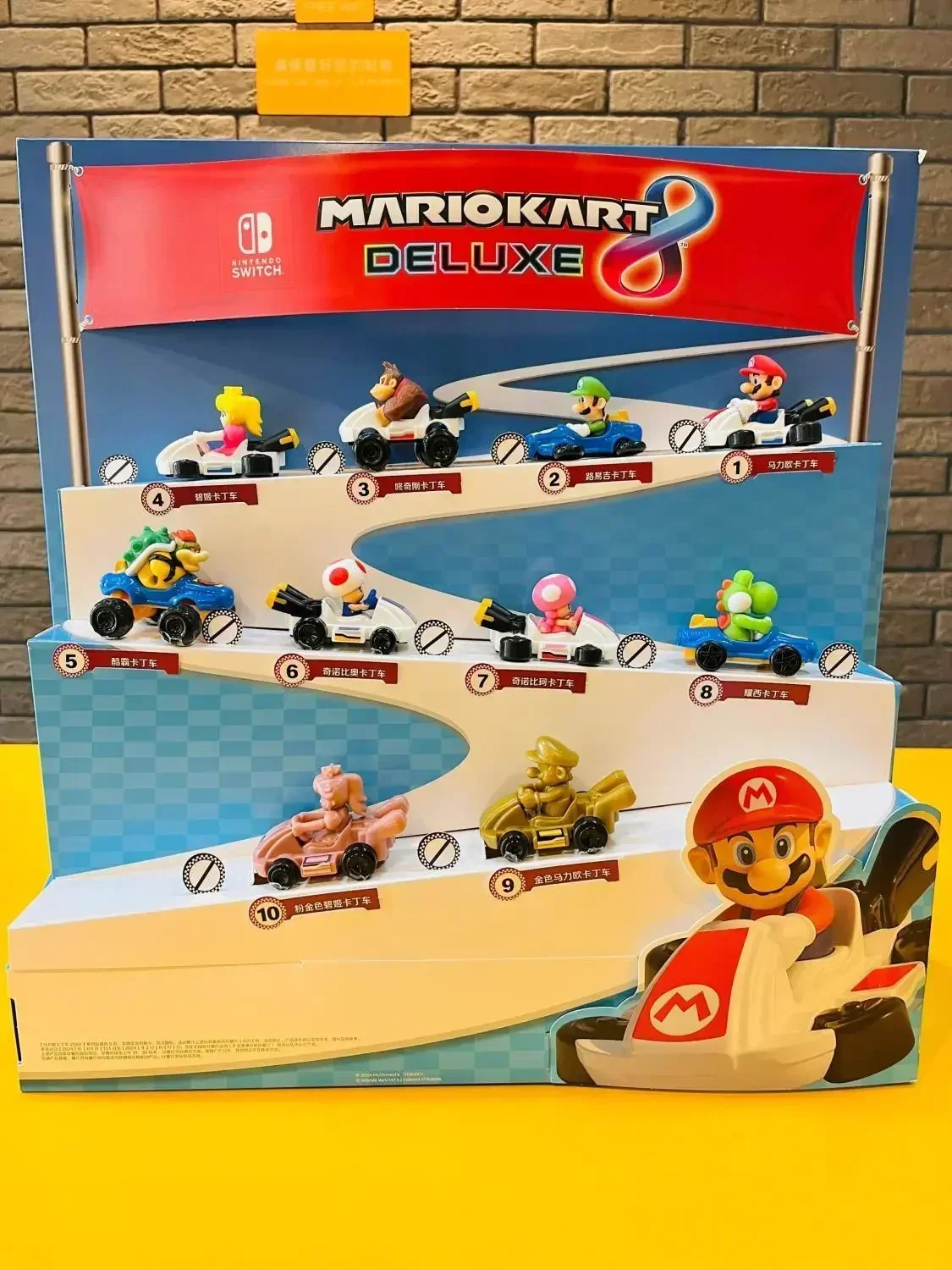 2024 New McDonald Series Mario Bros Figures Karting Toy HAPPY MEAL TOYS Figurine Collectible Statue Model Toy Kids Xmas Gifts