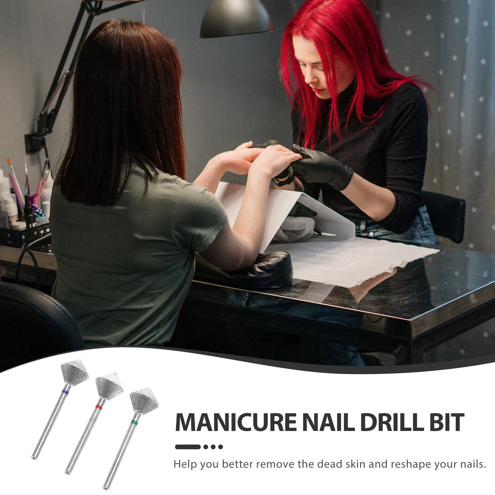 Ensemble de 3 embouts de perceuse à ongles, accessoires polyvalents pour perceuse à ongles électrique, pour pré-manucure, élimination des cuticules, soin des peaux mortes