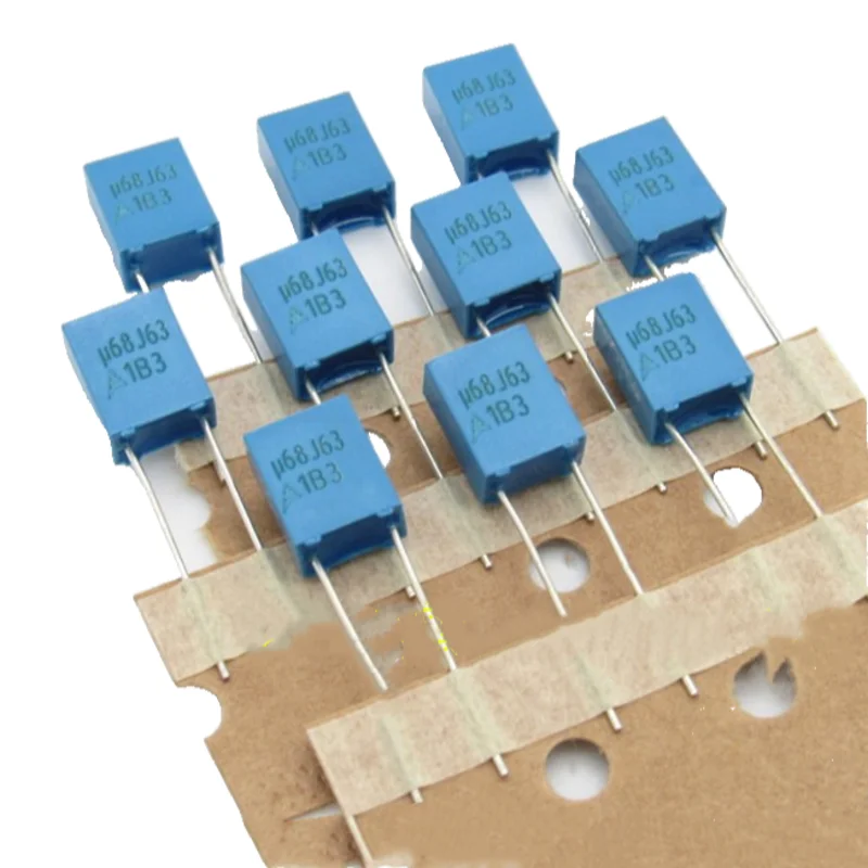10pcs-50pcs 680nF 63V 5% Capacitor de filme Áudio Hi-Fi 684 u68