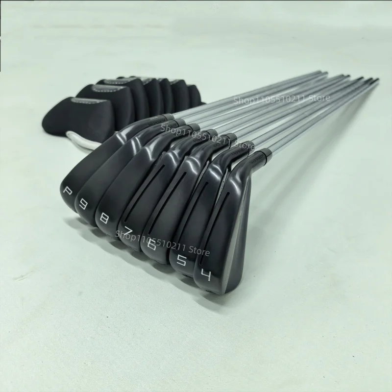 

2024New male 790 Golf Clubs black P790 Golf Irons Fourth generation 7pcs 4-9P R/S/SR Flex Steel/Graphite Shaft,with Head Cov