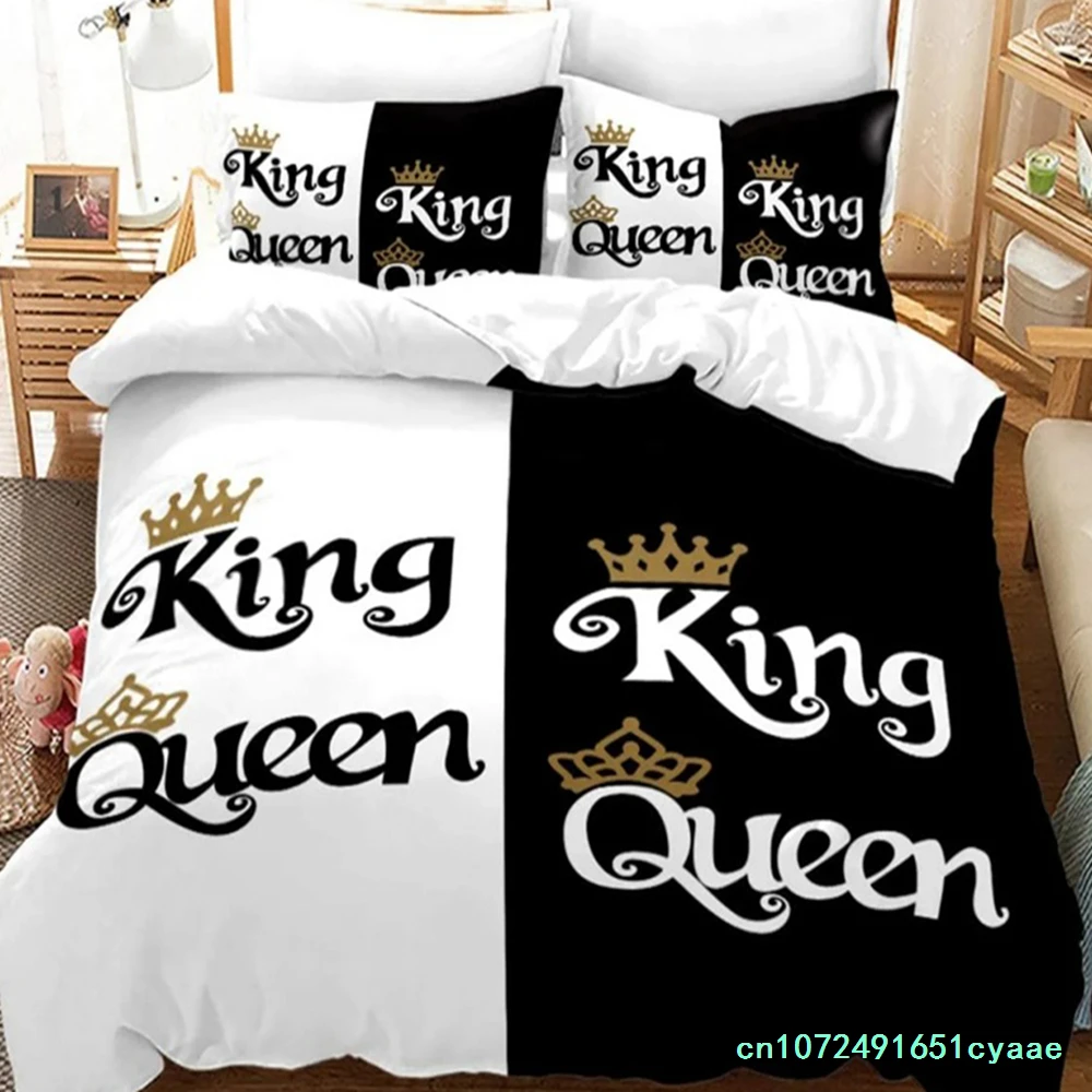 Novo Conjunto de Cama Moderno Branco 3 Peças em Poliéster Macio, Tamanhos Queen, King e Full, com Capa de Edredom e Fronhas, para Casal