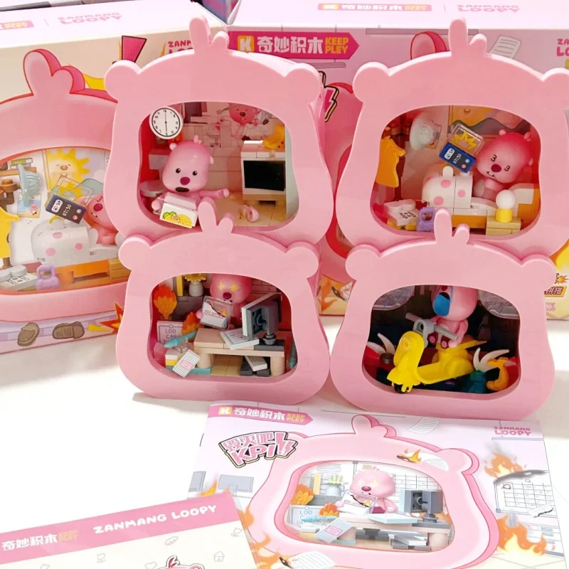 

Keeppley Ruby Little Beaver Loopy Female Star Series Смешанные строительные блоки Дисплей Подарочная игрушка Строительные блоки