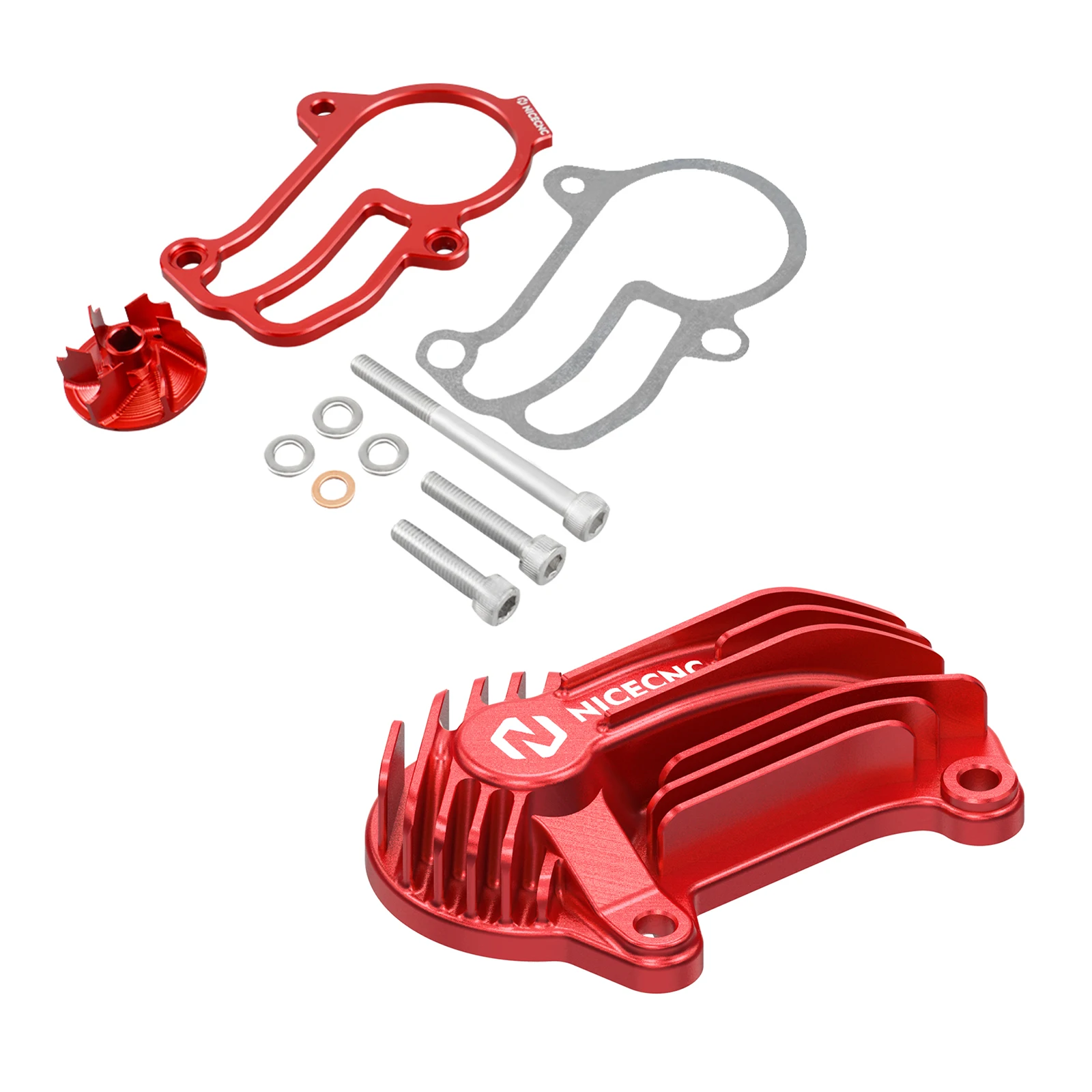 NICECNC For 2023 GasGas EC 300 EC 250 EX300 2021-2023 EX250 2022-2023 Water Pump Cover Oversized Water Pump Impeller Cooler Kit