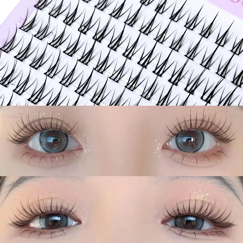 10 Rows Natural False Eyelashes DIY Lashes Soft Manga Eyelash Extensions Beginner Eyelashes Daily Eyelash Bunches Makeup Tool