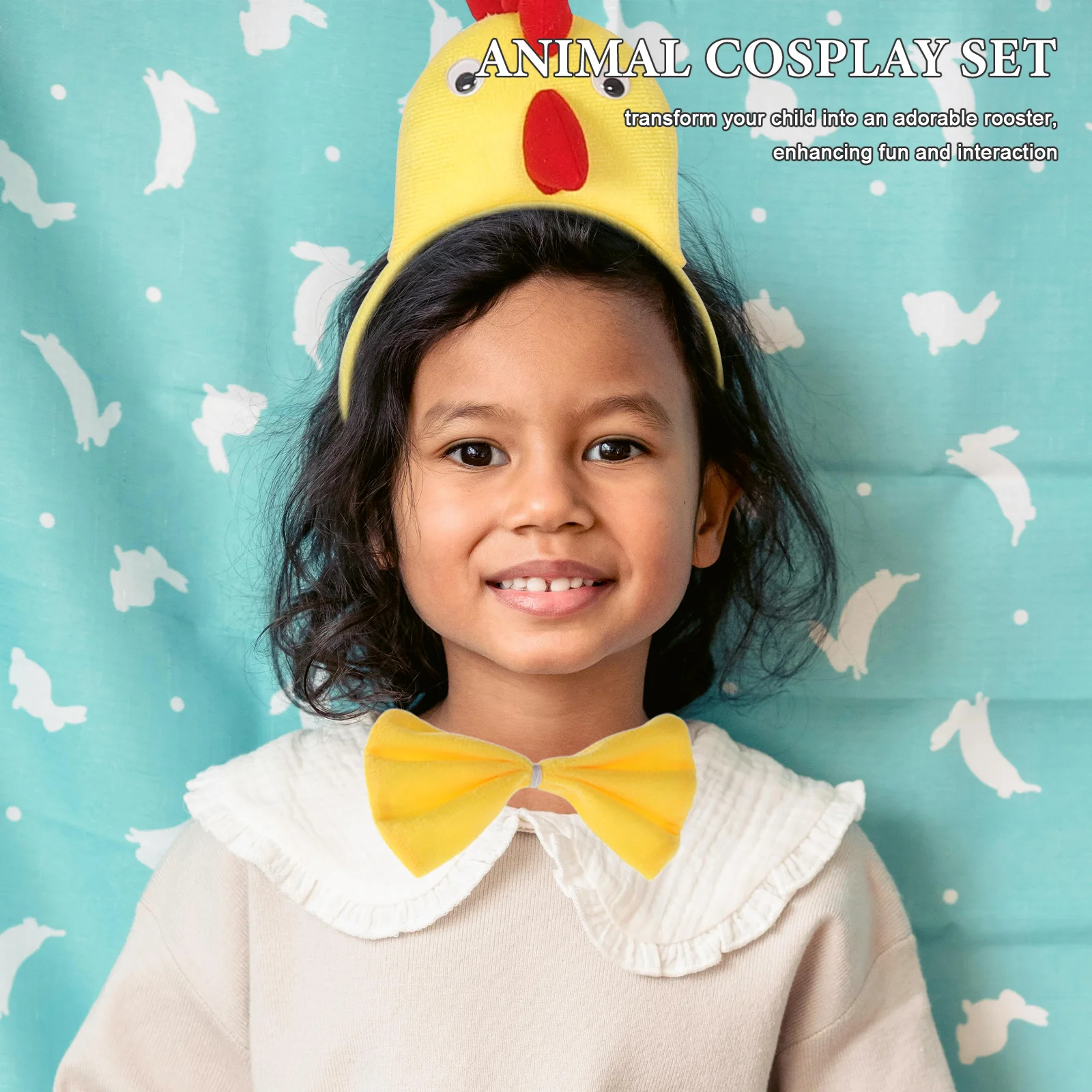 

1 комплект, костюм петуха, платье с курицей, юбка-пачка, повязка на голову, галстук-бабочка, хвост, костюмы для ролевых игр сельскохозяйственных животных