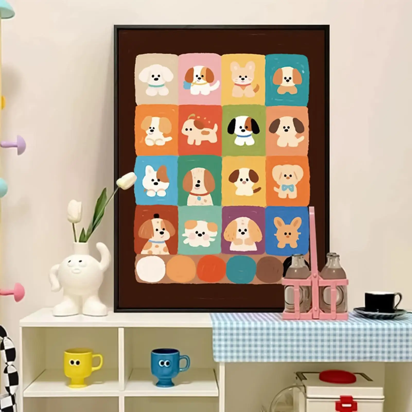 Dog Paint By Numbers Animals Cute Cat Oil Painting With Brushes Drawing Accessories For Creative Expression Living Room Bedroom