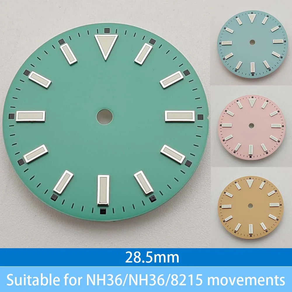 Циферблат аксессуара для часов диаметром 28,5 мм подходит для автоматических механических мужских часов NH35/NH36/8215