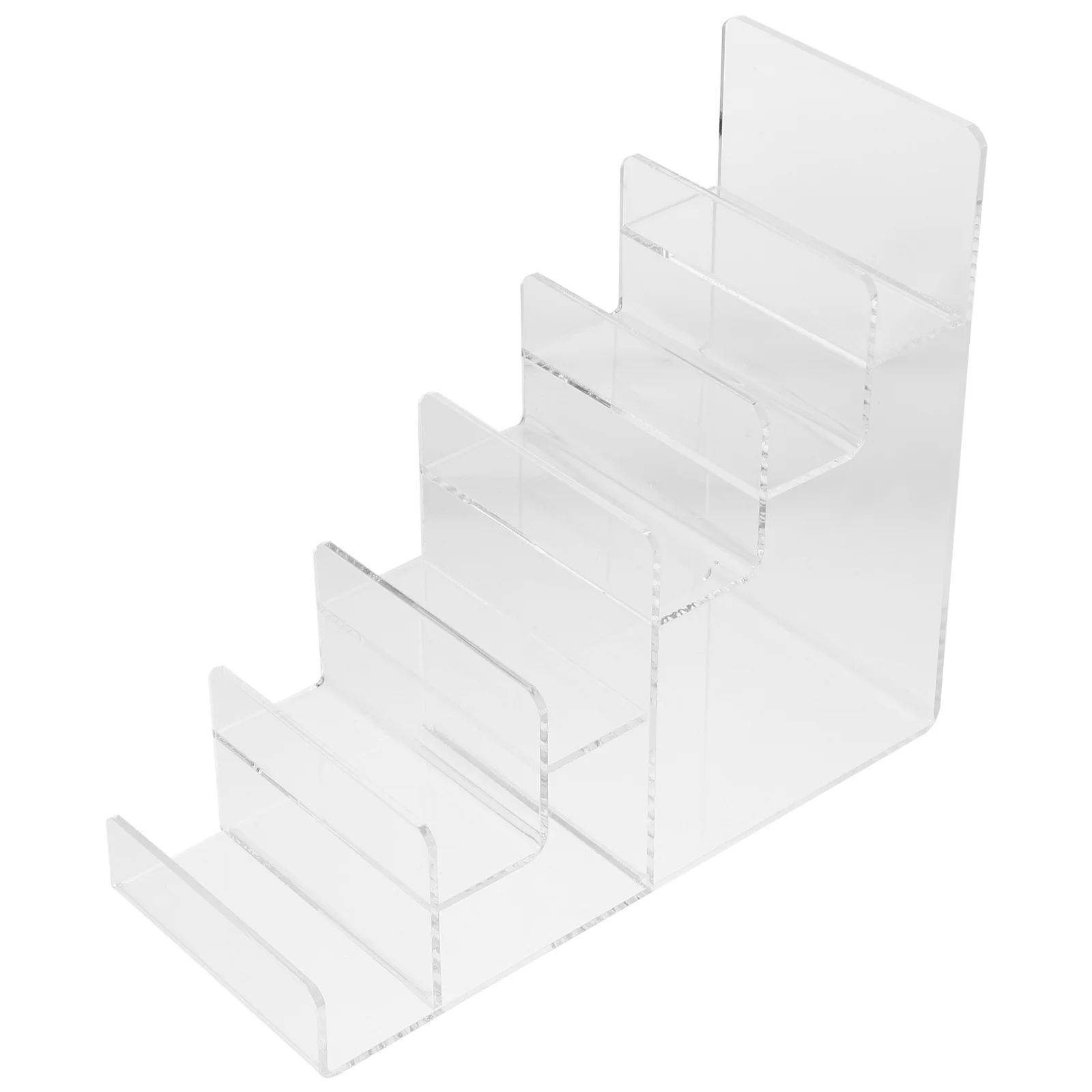 

Trapezoid Display Stand Jewelry Storage Rack Plate Glasses Shelf Acrylic Wallet Holder Collection Miss Small Drawers