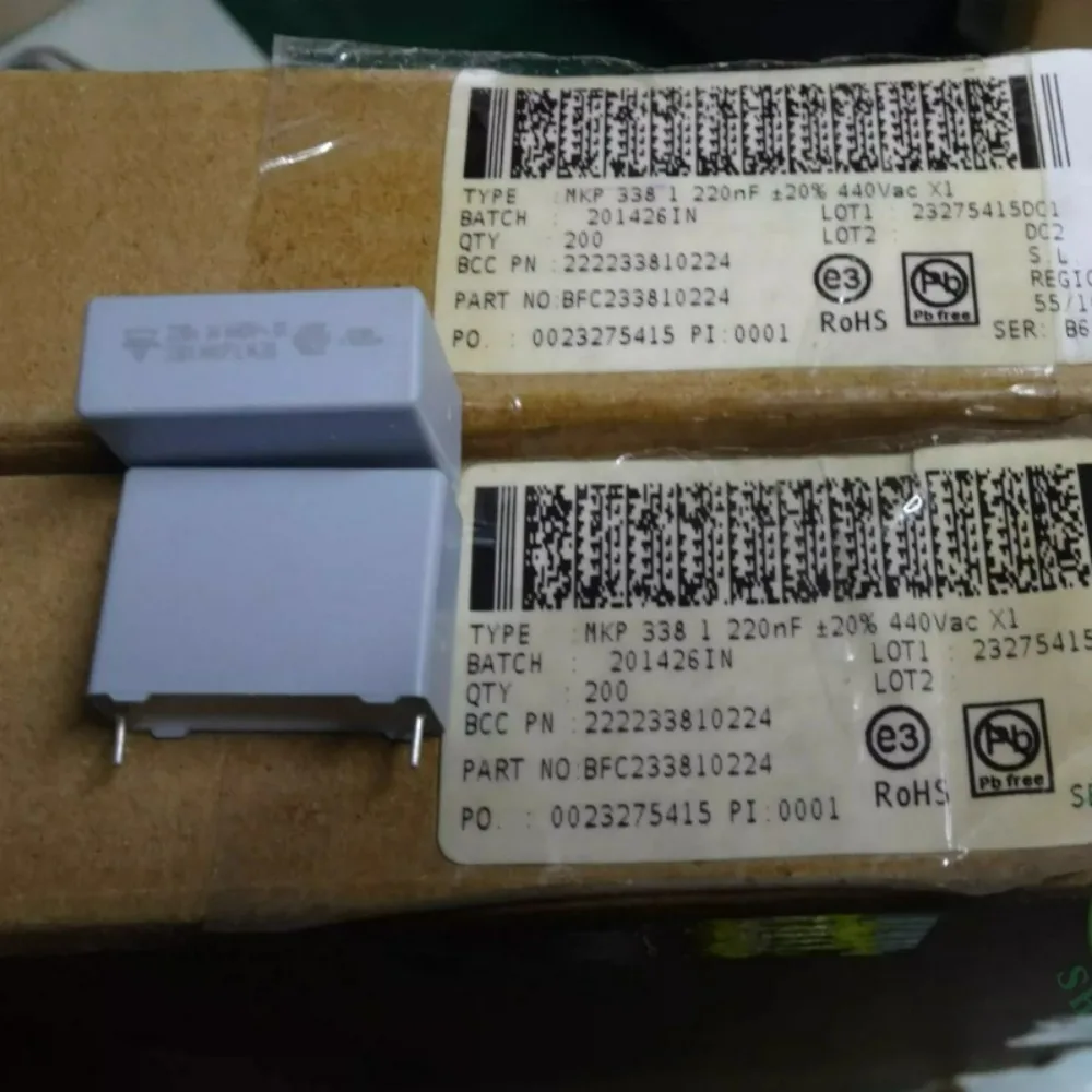 1pcs/lot 0.22uf 440VAC 220nF u22 224 M Brand New 22.5mm Film Capacitor BFC233810224