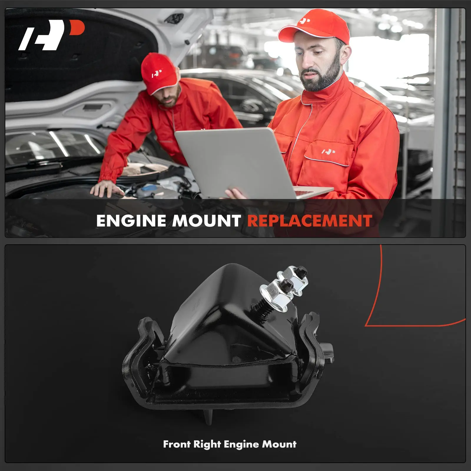 A-Premium Front Right Engine Mount for Ford Explorer 2002-2010 Lincoln Aviator 2003-2005 Mercury Mountaineer 2002-2010