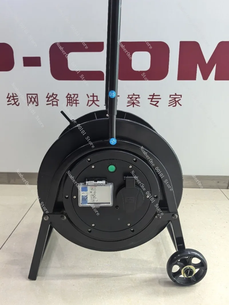 Industrial Cable Reel with Switch and Leakage Protection,380V 25A Power Extension Reel,Heavy-Duty Wire Winding Drum