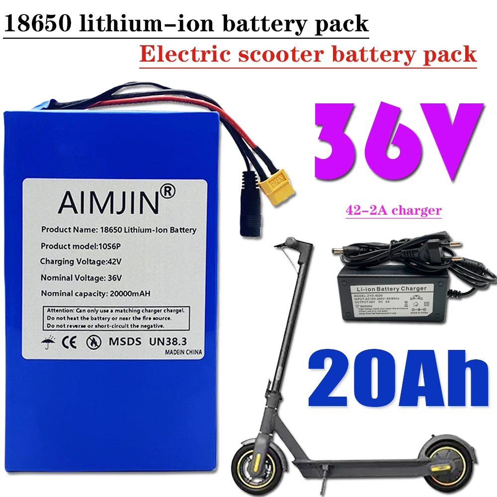 Suitable for bicycles, wheelchairs, outdoor motorcycles,High power, 10S6P lithium-ion battery pack, 36V, 18650 20000mAh