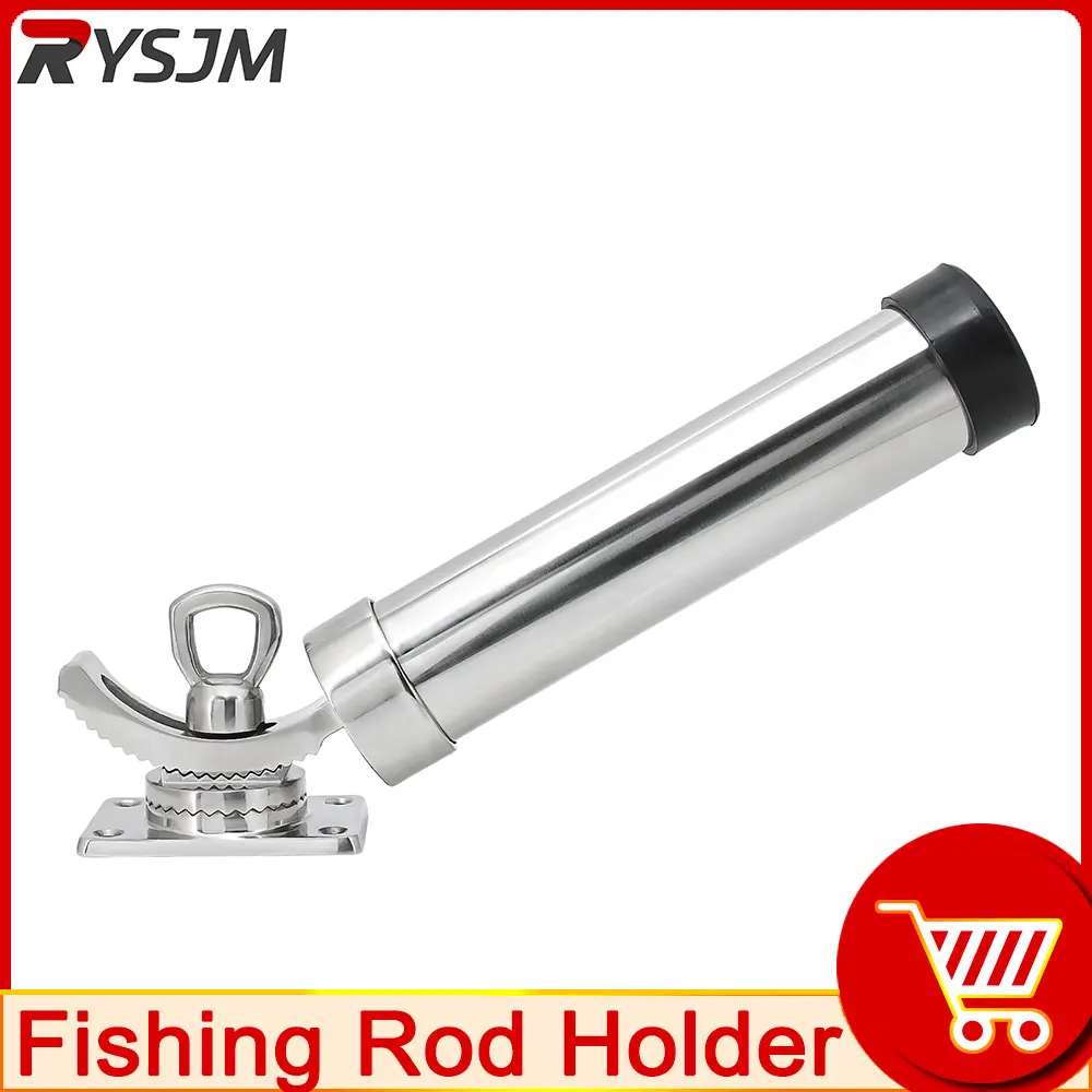 Fishing Rod Holder Boat 316 Stainless Steel Marine 360° Rotation Rod Holder Fishing Tackle Bracket Boat Aaccessories Outboard