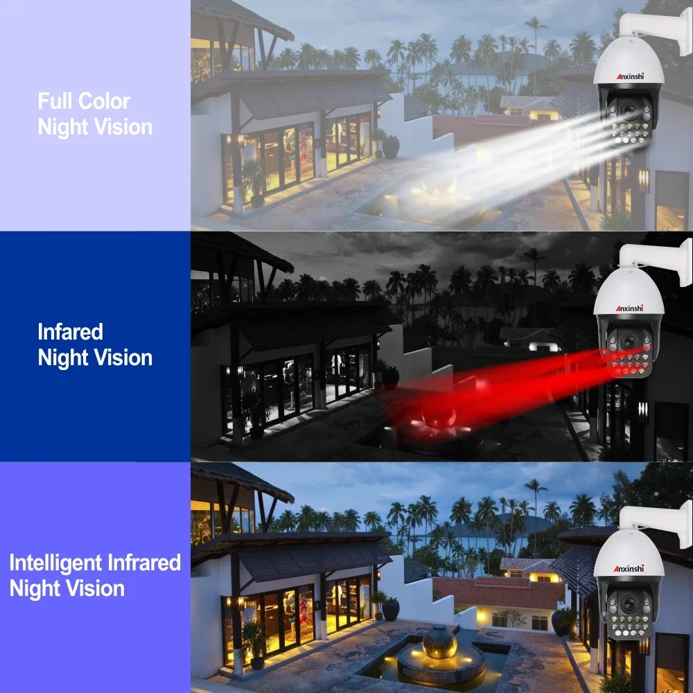 4k 3000 metros veuw 200xzoom rastreamento humano ndaa poe câmera ip sirene 8mp laser 400 metros noite ip poe ai ptz câmera de segurança