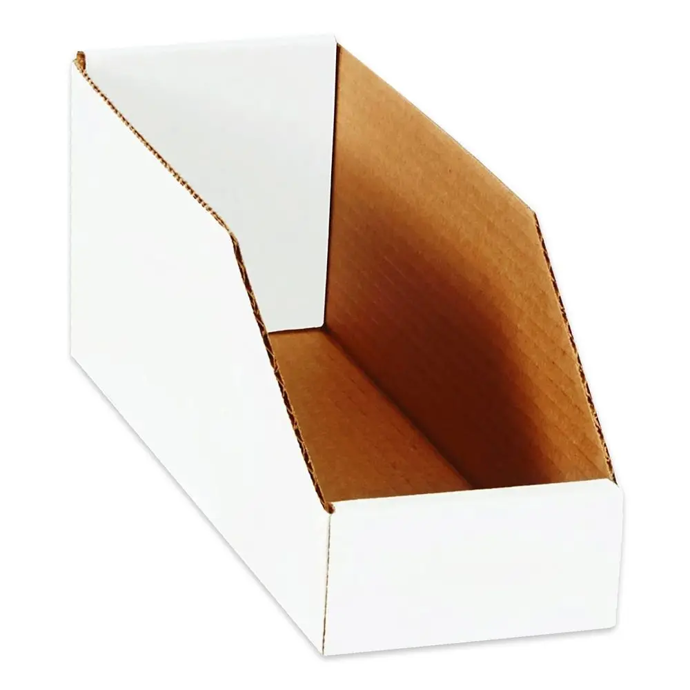 

Картонные контейнеры для хранения, коробки с открытым верхом, 4L x 12W x 4.5H, 50 штук, средний размер, для инвентаризации, организации, хранения деталей, гаража, склада