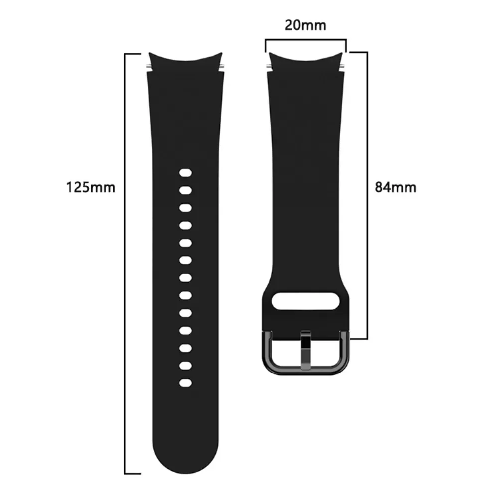 20mm Silicone Strap For Samsung Galaxy Watch 4/5/6/7 44mm 40mm 6 4 Classic 47mm 43mm 46mm Pro 45mm Wristband Galaxy Watch 6 Band