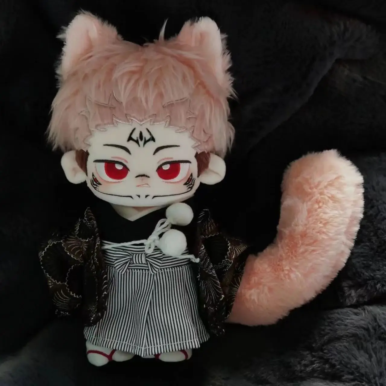 20cm Anime Jujutsu Kaisen Ryomen Sukuna Plush Doll Body Monster Ear Tail Cosplay Dress Up Cotton Stuffed Toys Dolls Xmas Gifts