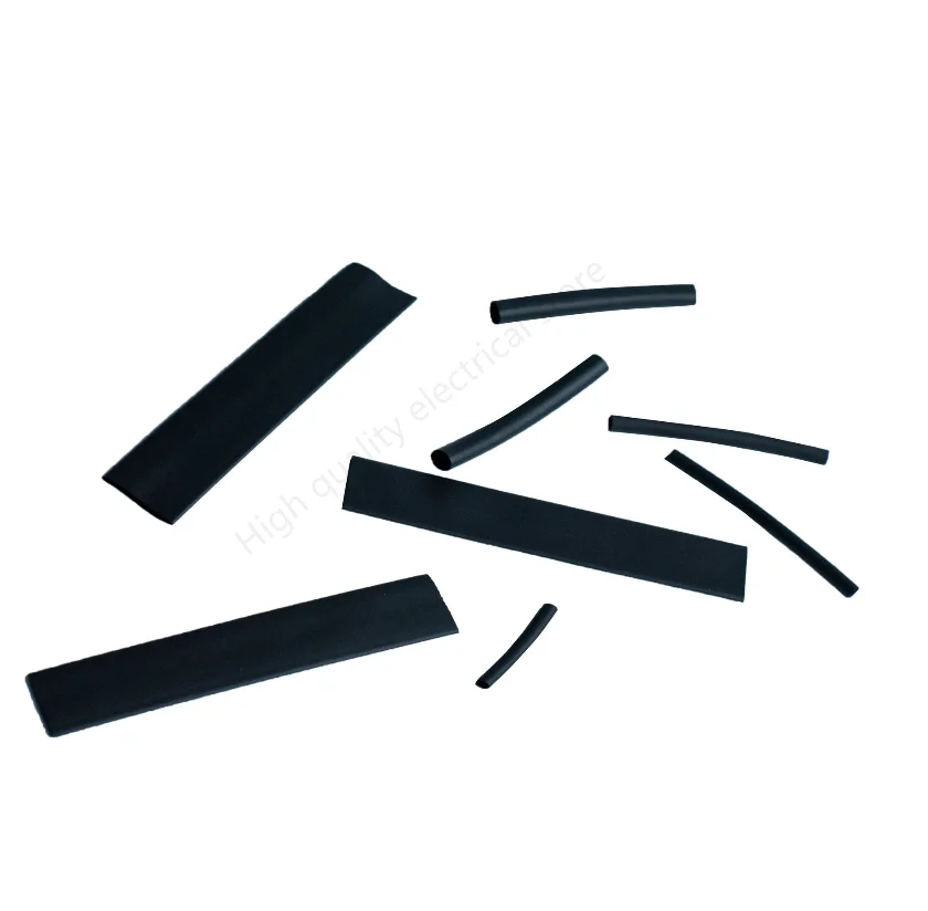 150 stücke Draht Schwarz Fall Polyolefin Set Schrumpf Schläuche Wrap Rohr Assorted Kabel Rohr Hülse Kombination