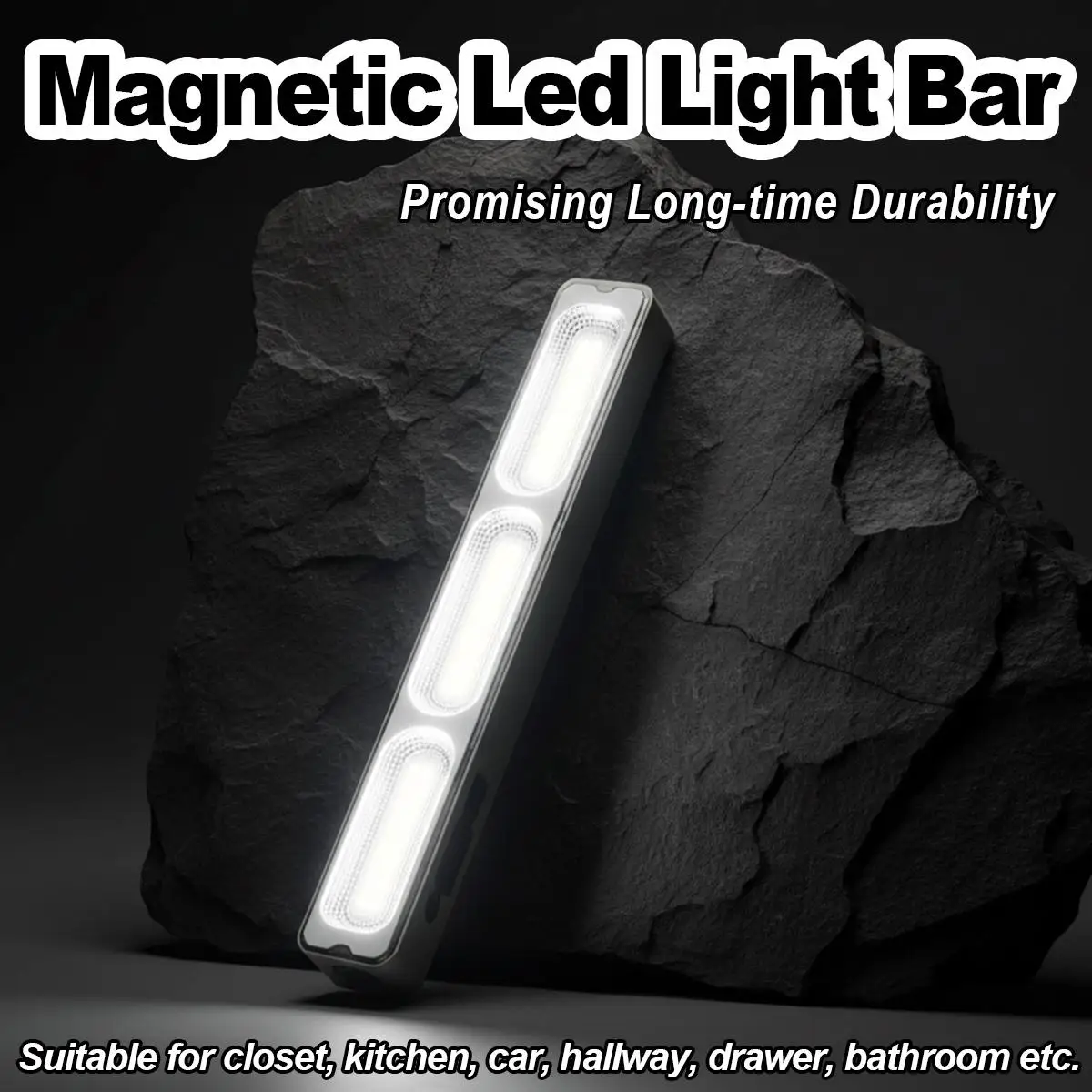 Rechargeable LED Tube Light 5-Mode Portable Light for Hiking and Camping with Magnetic Base and Hook Dimmable Emergency Light