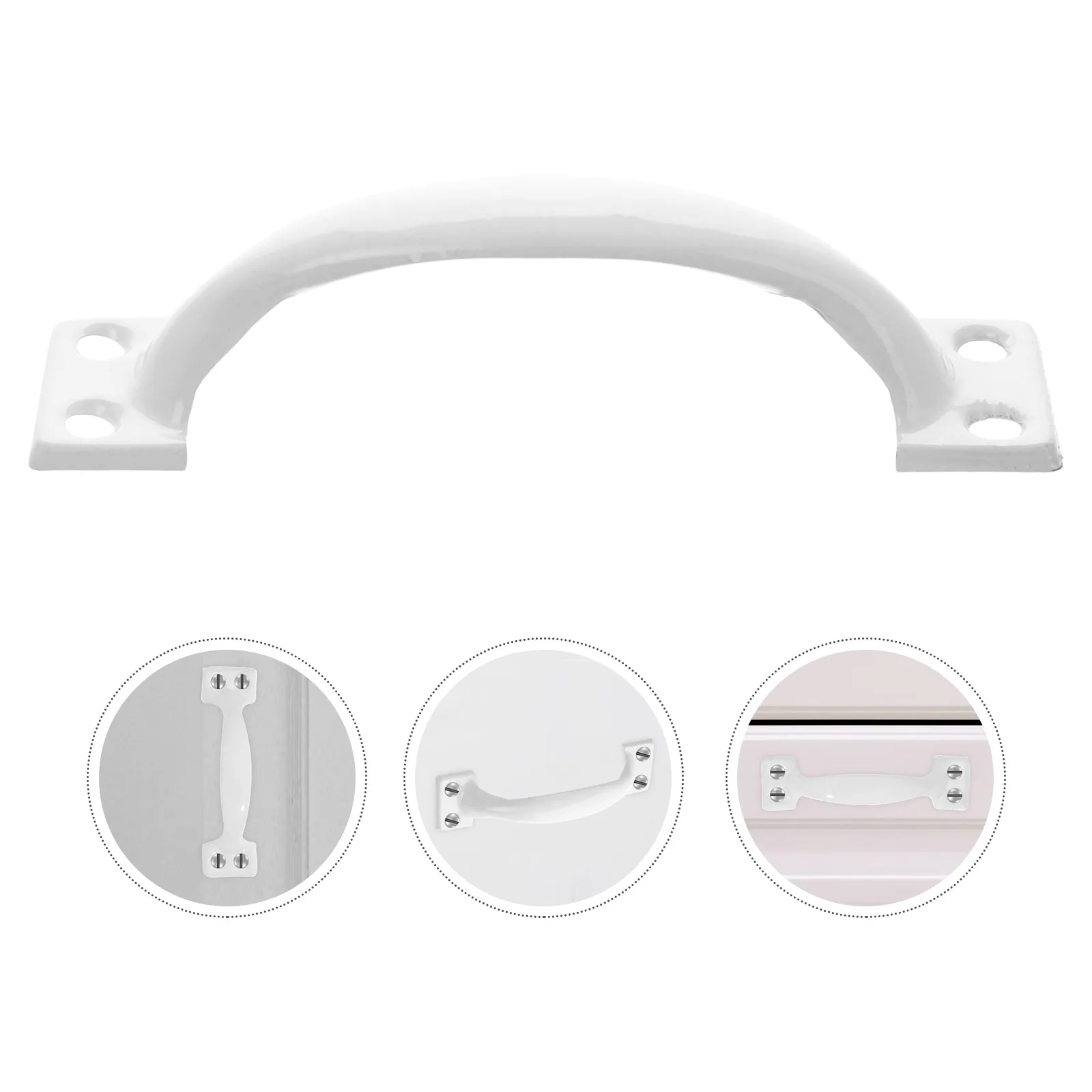 

1 set 1 Set Retro Iron Door Pull Metal For Fence Garage Cabinet Drawer Durable Hardware Sturdy Decorative Outdoor Shed Door Knob