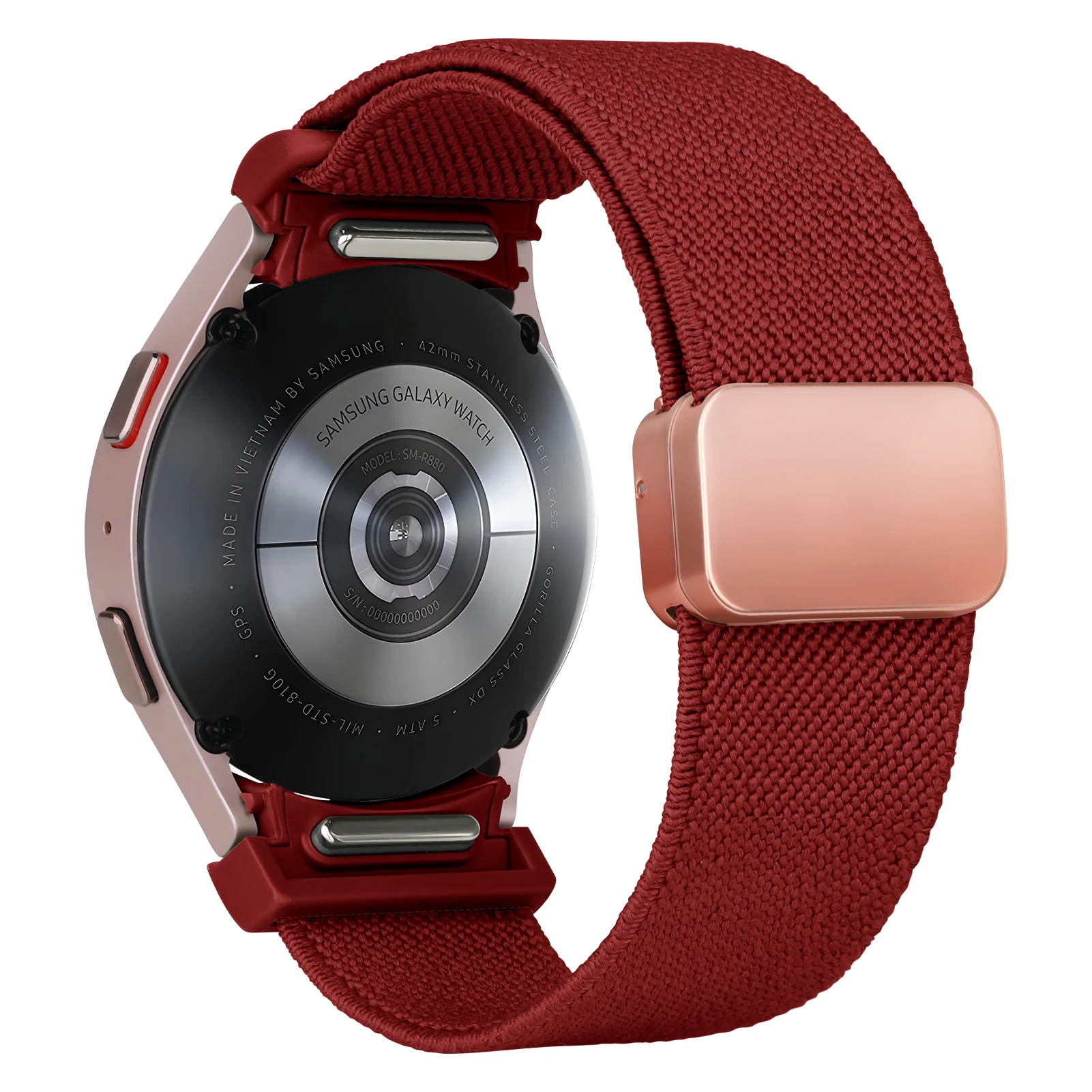 Banda magnética para Samsung Galaxy Watch, pulseira de nylon, sem lacunas, relógio clássico 6, 4, 5 pro, 47mm, 43mm, 44mm, 40mm, pulseira Watch6