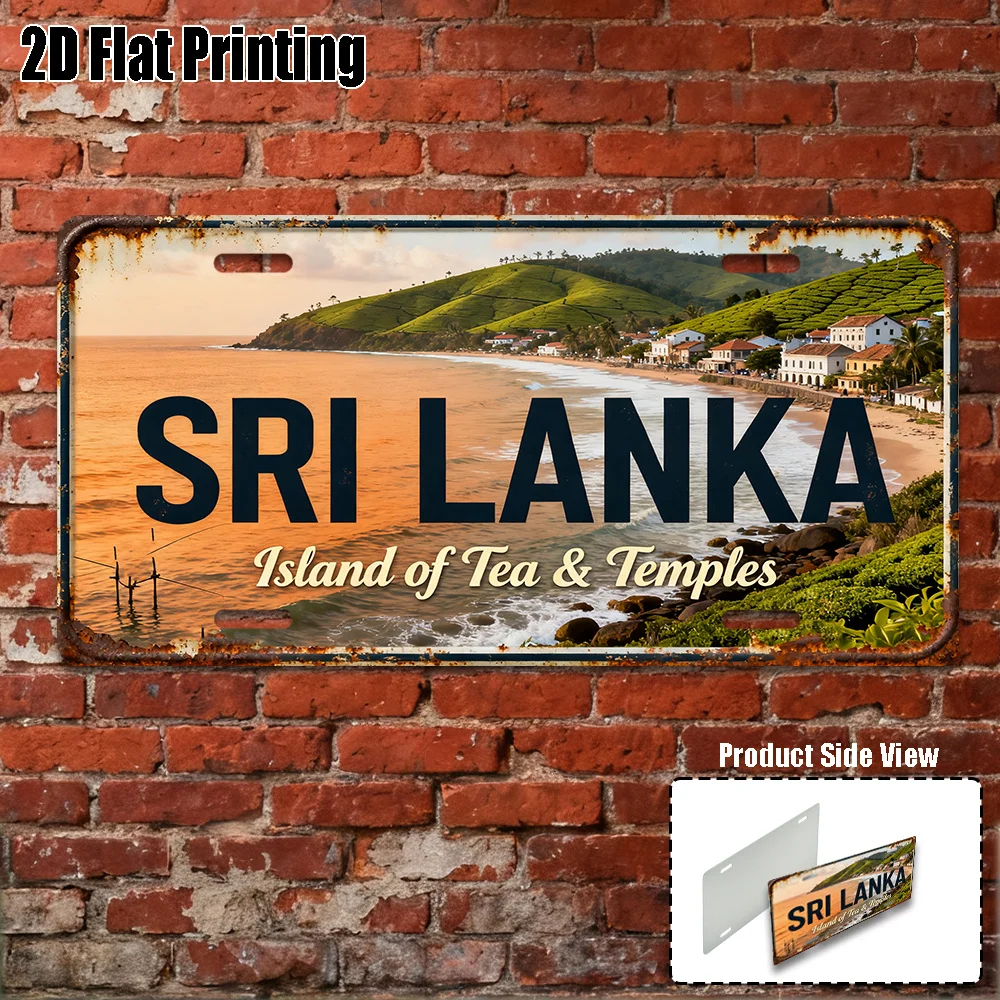 2D Flat - [Enable ] 2D Flat2D Plane - 1 Sri Lanka Themed Retro Sign | Retro Sign, for Decoration Solely, Yard Sign And Wall Art