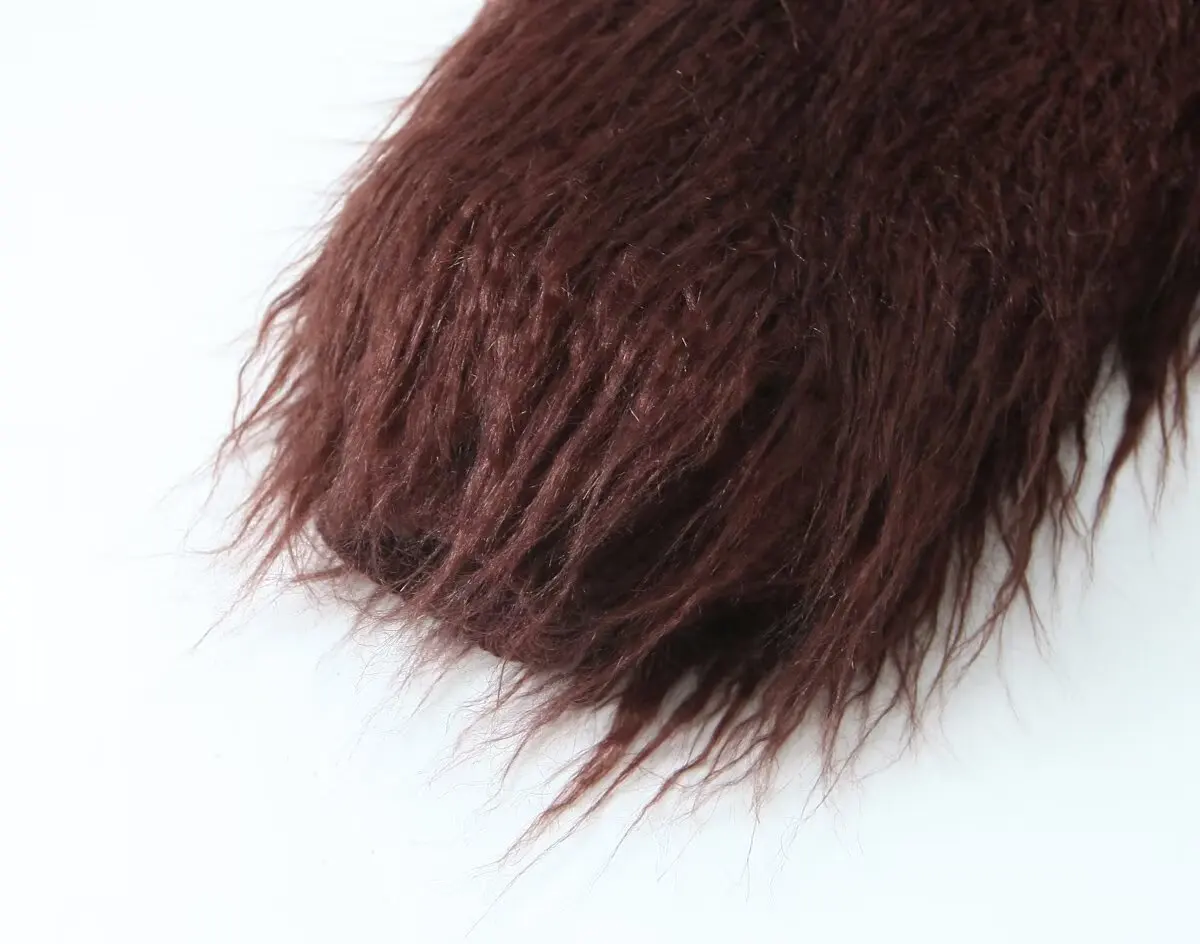 Vrouwen korte nepbont jas jas streetwear winter casual enkele rij knopen lange mouwen opstaande kraag kunstbont effect jas