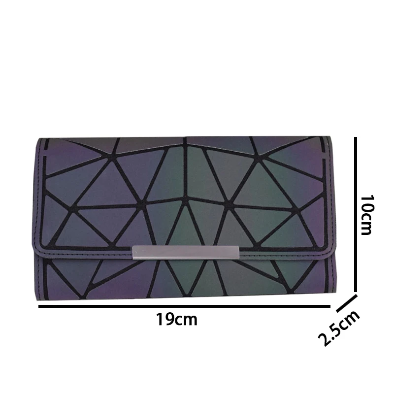Dompet Panjang Wanita Geometris Bercahaya 2026, Dompet Wanita, Clutch, Tas Uang, Tempat Kartu Kredit Wanita, Dompet Koin