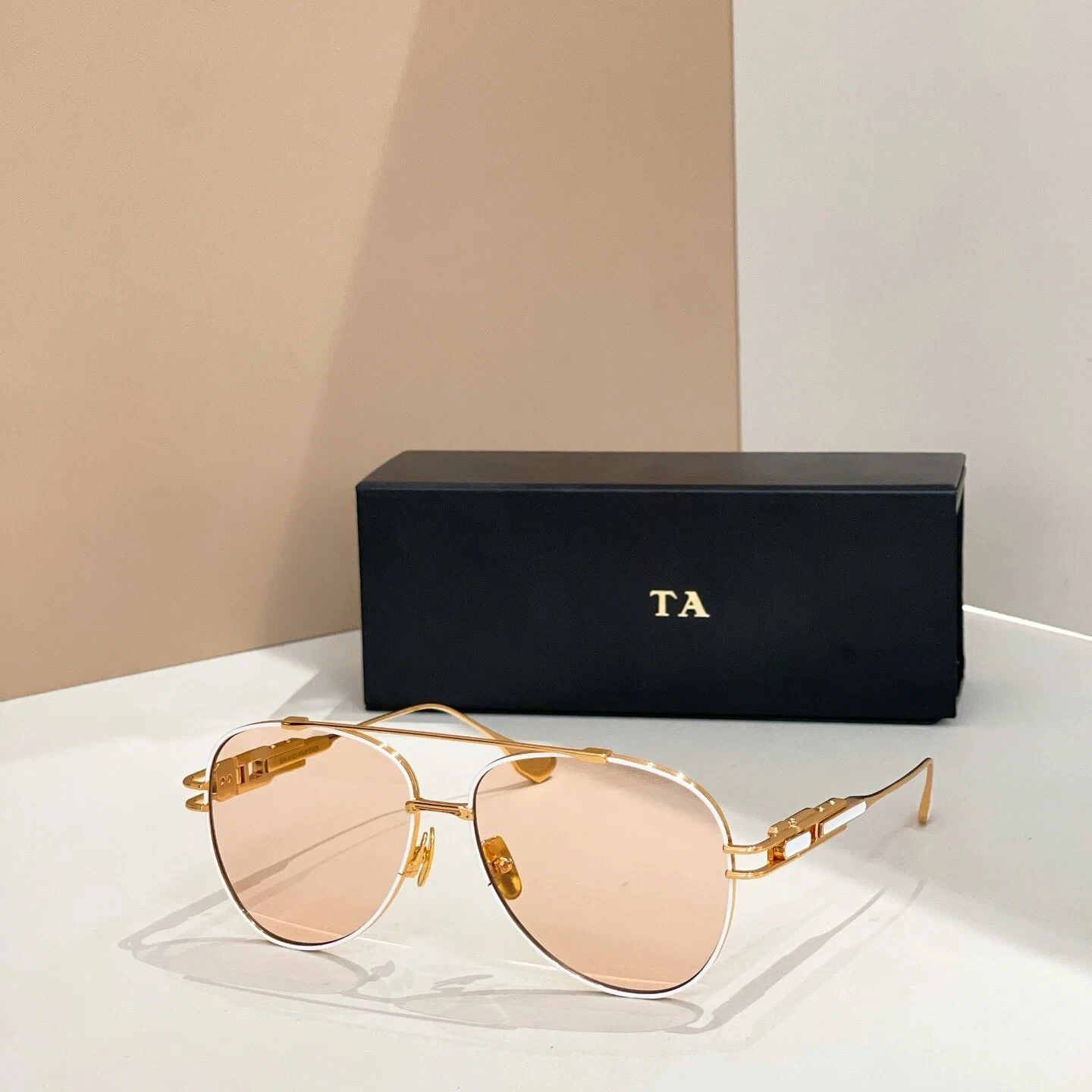 

New For DIYTA DT GPAND-EMPERIK DTS158 Fashion Casual Womens Sunglasses UV400 Polarized Pink Lenses Men's Sun Glasses With Box