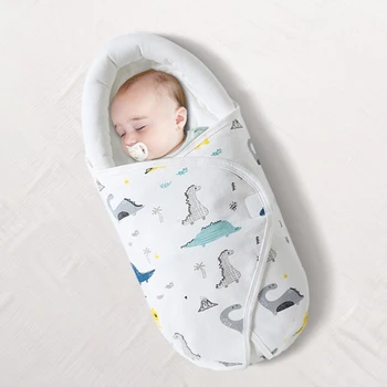 Newborn Baby Sleeping Bag Ultra-Soft Thick Warm Blanket Pure Cotton Cocoon Infant Boys Girls Clothes Nursery Wrap Swaddle Bebe
