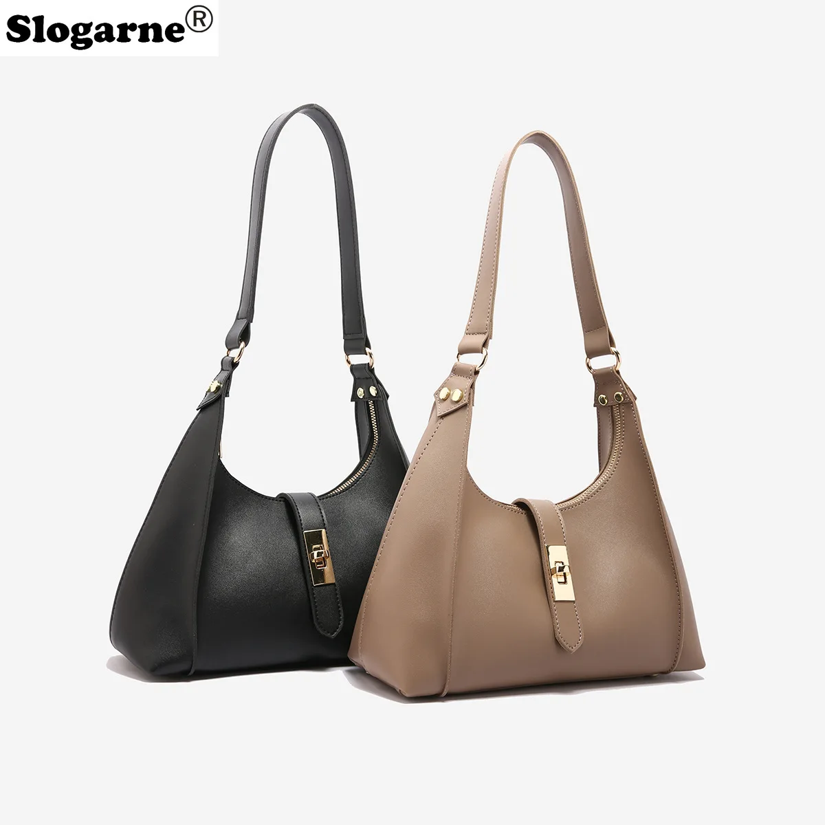 الفاخرة بولي Leather حقيبة كتف جلدية المرأة عادية الصلبة تصميم حقائب اليد حقائب المتشرد العلامة التجارية محفظة 2025 موضة المتسوق مخلب حقائب نسائية #1