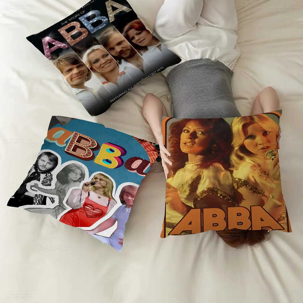 Swedish Pop Music Band Abba Self-adhesive Art Cushion Cover Decorative Pillow Sofa Home Decor Case Pillow Cases