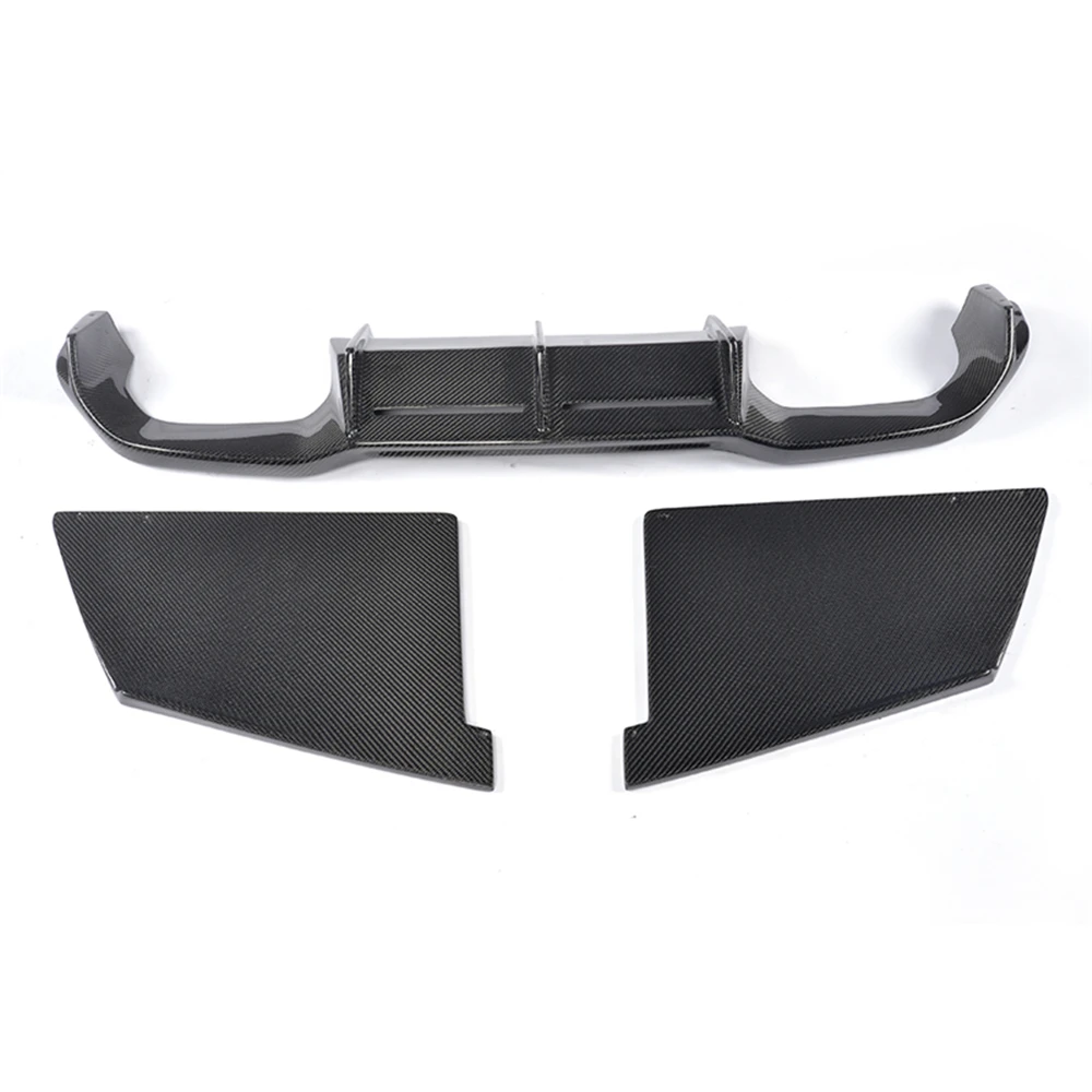 Carbon Fiber Rear Diffuser Lip & Lower Bumper Cover Corner Guard Splitter For BMW F87 M2 2016-2022 2 Door MTC Style