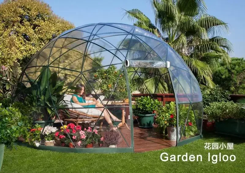 Stylish  Popular Conservatory Igloo Geodesic Dome PVC winter cover Bubble Tent Garden  Plant  Walk in