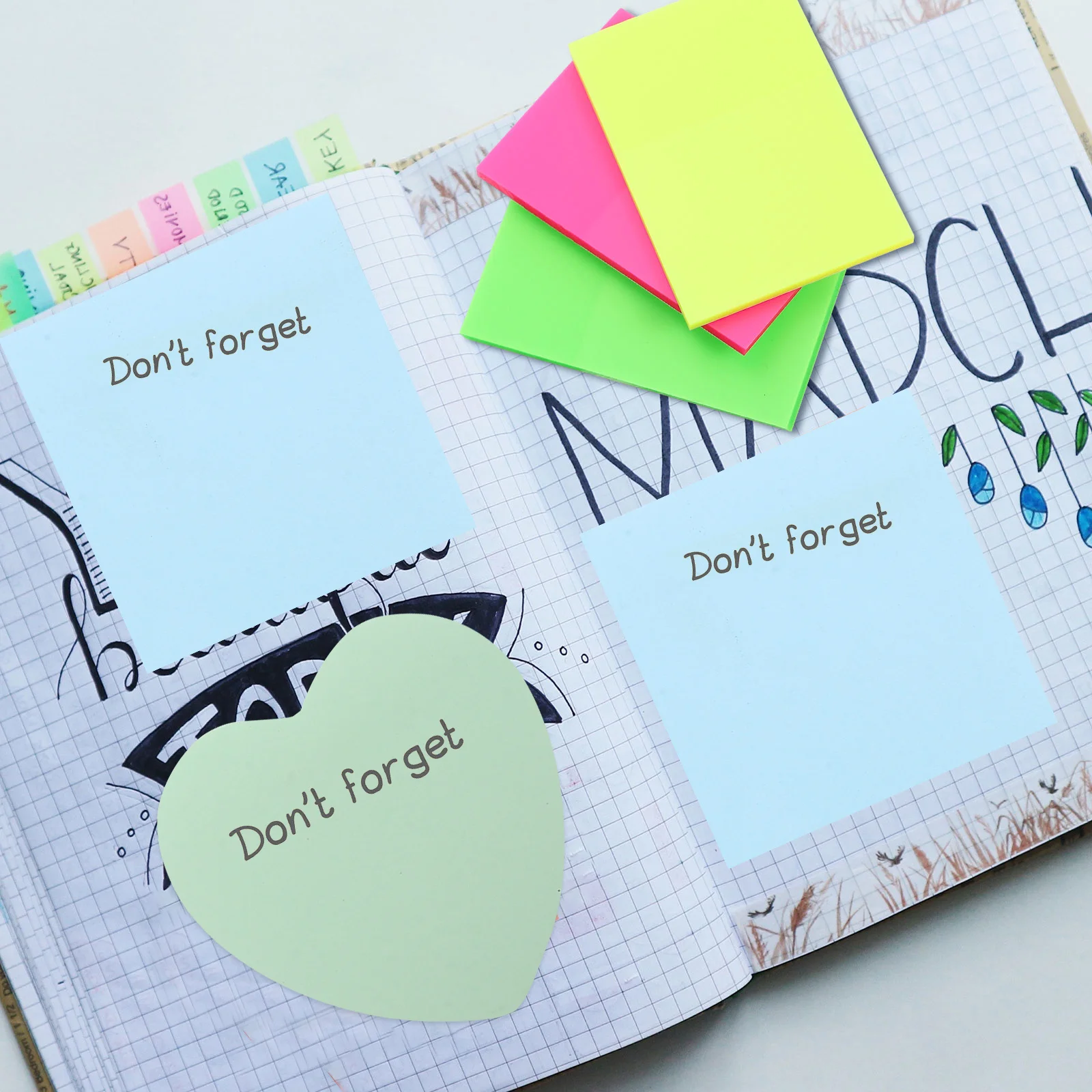 500 قطعة من اللوازم المكتبية الرائعة متعددة الوظائف، كتابة سلسة، زهرة محمولة سهلة التقشير #2