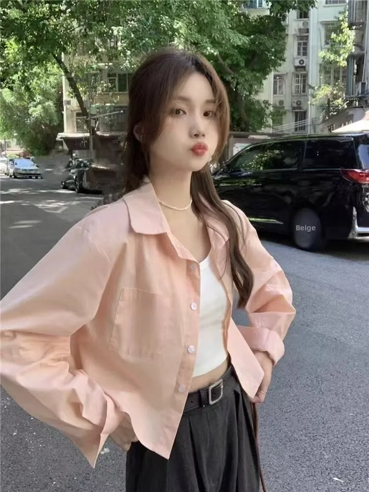 

2025 Summer ort Svel Women's irt Loose Long Sve Casual Outerwear Cardigan Sun Protection Faion Ladies' Blouse