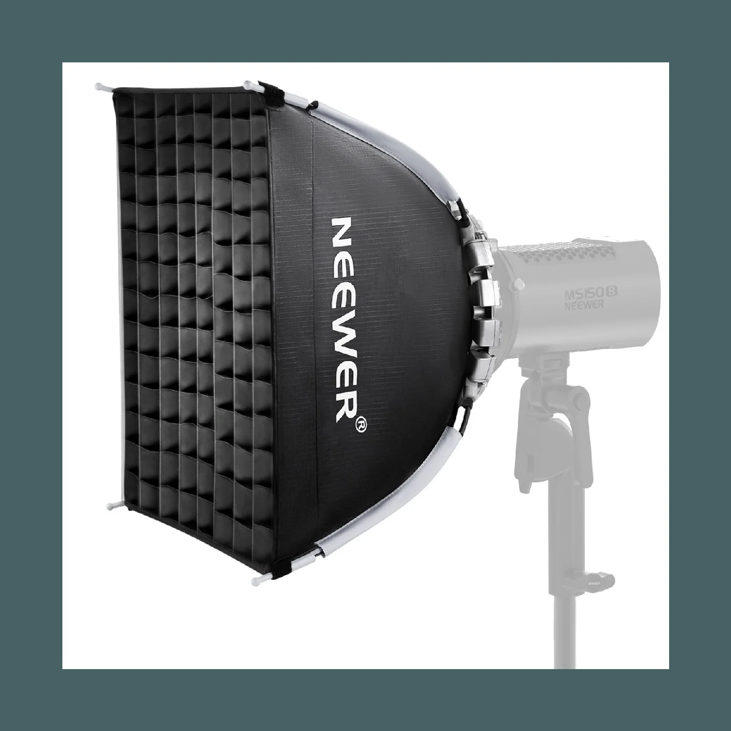 neewer-–-boite-a-lumiere-pliable-a-bande-rectangulaire-configuration-rapide-support-bowens-157-x-157-avec-diffuseurs-grille-en-nid-d'abeille-sac