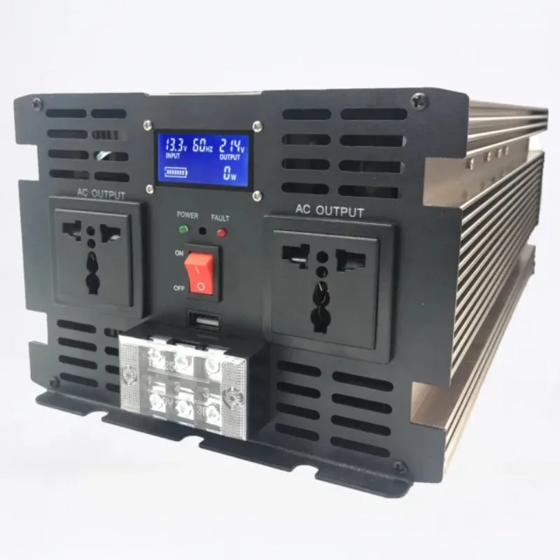 China Factory Selling Pure Sine Wave Inverter DC 12v 24v AC 110v 220v Power 4000W Car Inverter Converter With LCD Display