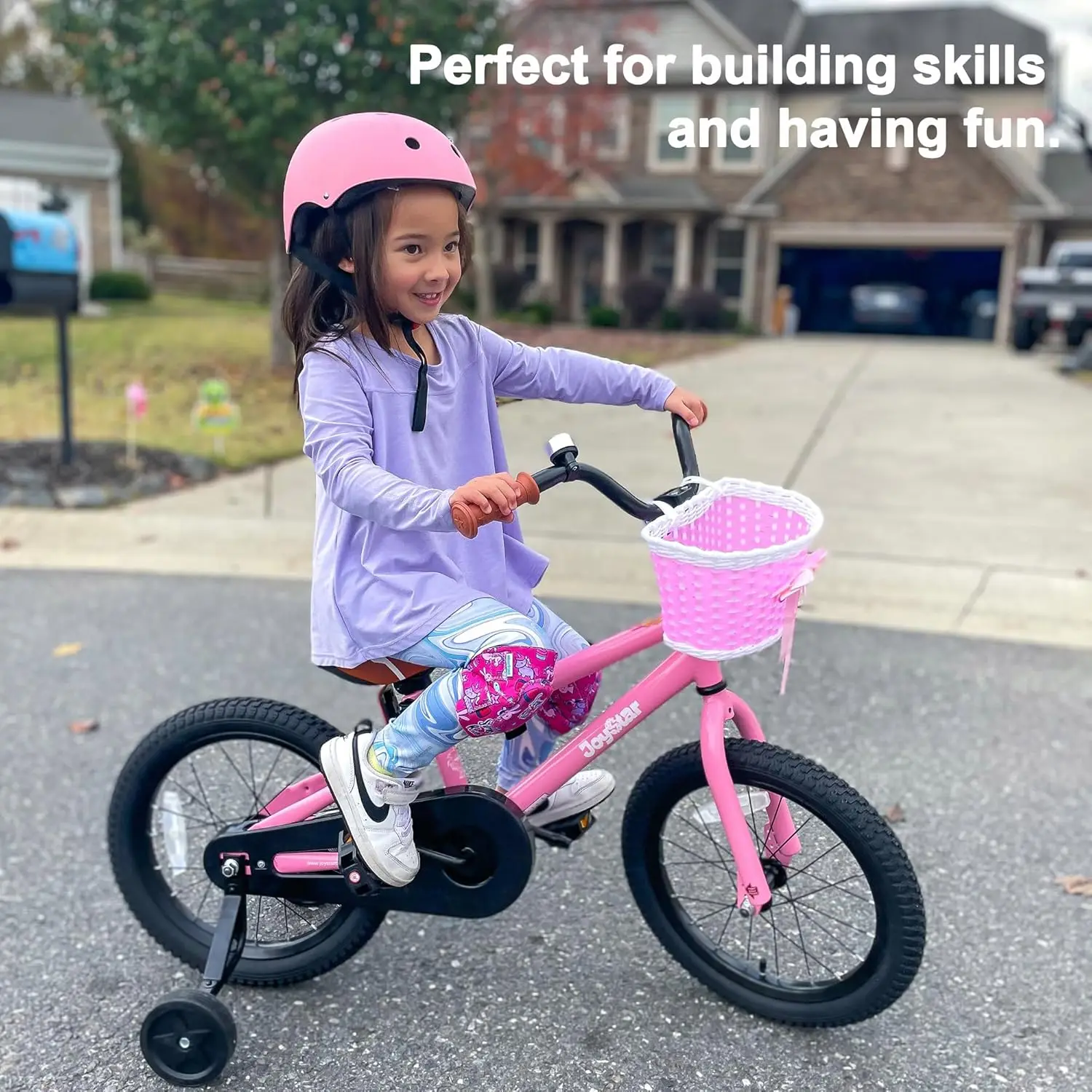 Kids Bike for Ages 2-12 Years Old Boys Girls, 14 Inch BMX Style Kid's Bikes with Training Wheels, Children Bicycle for Kids a