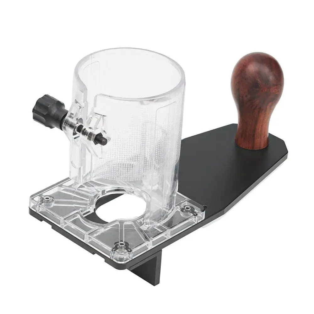 Woodworking Trimmer Router Transparent Base Slotting Chamfering Bracket