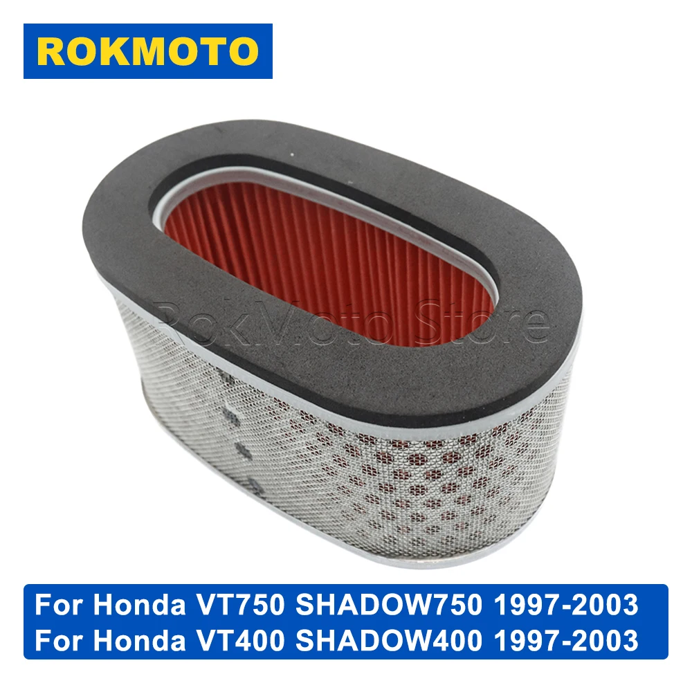 Motorcycle Intake Cleaner Element Air Filter For Honda VT750 SHADOW750 VT400 SHADOW400 VT 400 SHADOW 700 1997-2003
